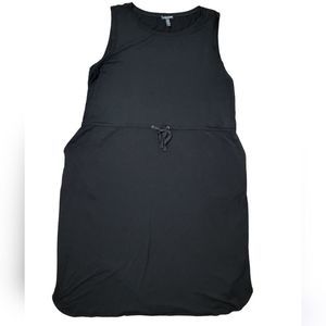 Eileen Fisher Woman Black Sleeveless Jersey Dress 1X